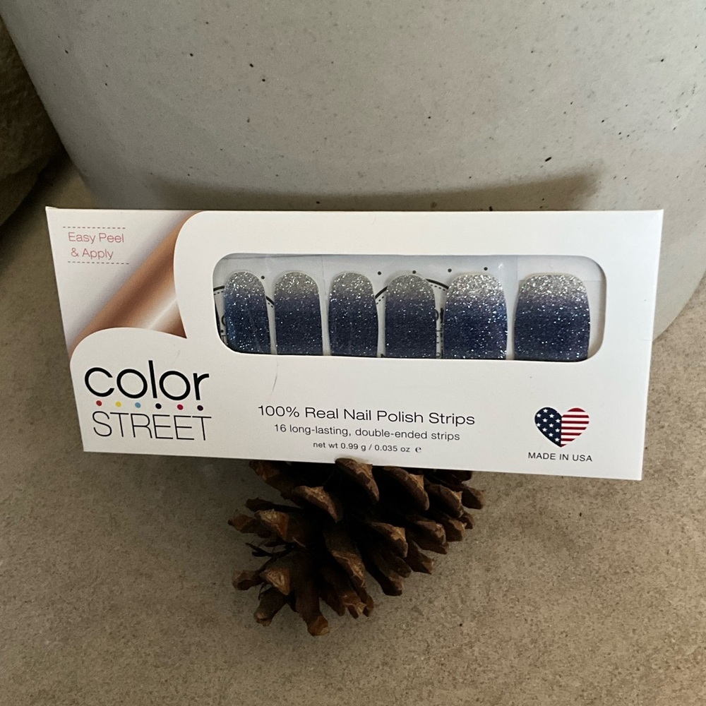 Color Street ARCTIC EVENING Glitter Nail Polish Strips NEW